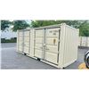 Image 2 : BEIGE 20' 67,200 MAX CAPACITY INDUSTRIAL TRANSPORT CONTAINER WITH DUAL SWING REAR DOOR,