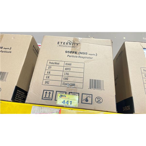 LARGE BOX OF ETERNITY N95 EQUIV. 20 PCS BOXES OF INDUSTRIAL PARTICULATE MASKS
