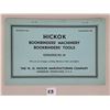 Image 1 : Vintage Hickok Bookbinders' Machinery & Tools Booklet