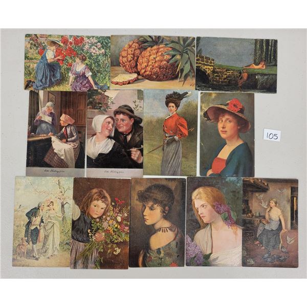Album of 95+ German Art Postcards