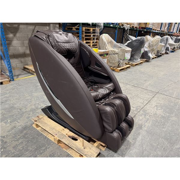 IBW JI - FAUTEUIL DE MASSAGE CHAUFFANT ZERO WALL À PISTE EN L ESPRESSO, SKU: 141059, S/N: MD62982202