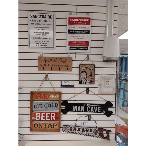 LOT DE 7 PLAQUES DE DÉCORATION MURALE