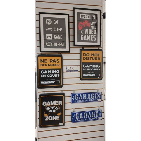 LOT DE 7 PLAQUES DE DÉCORATION MURALES ASST