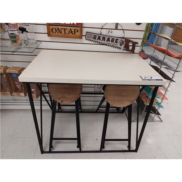 ENS. DE TABLE BISTRO AVEC 4 BANCS