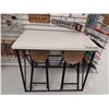 Image 1 : ENS. DE TABLE BISTRO AVEC 4 BANCS