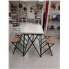 Image 2 : ENS. DE TABLE BISTRO AVEC 4 BANCS