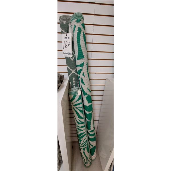 LOT DE 3 TAPIS DE PLAGE VERT 2X 72”X96” - 1X 48”X72” (VALEUR DE 