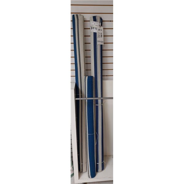LOT DE 3 TAPIS DE PLAGE BLEU 2X 72”X96” - 1X 48”X72” (VALEUR DE 