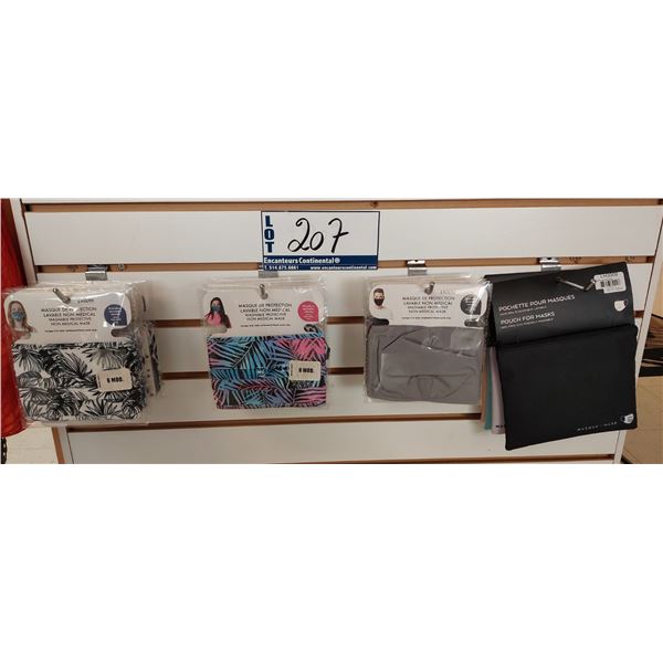 LOT DE 15  MASQUES ET 4 POCHETS (VALEUR DE 50+$)
