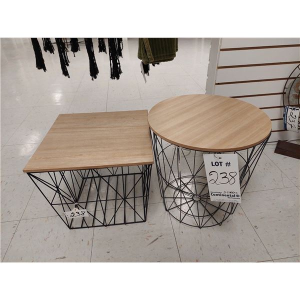 LOT DE 2 TABLES D'APPOINT (VALEUR DE 125+$)