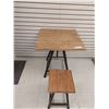 Image 2 : ENS. 2 MORCEAUX 1-TABLE 27 ½ “ X 26” X31” ET BANC