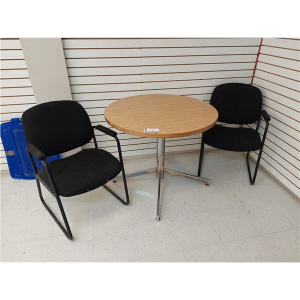 LOT DE 1- TABLE ET 2 CHAISES