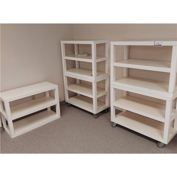 LOT DE 3 PETITES ETAGERE 36”X16”X26”