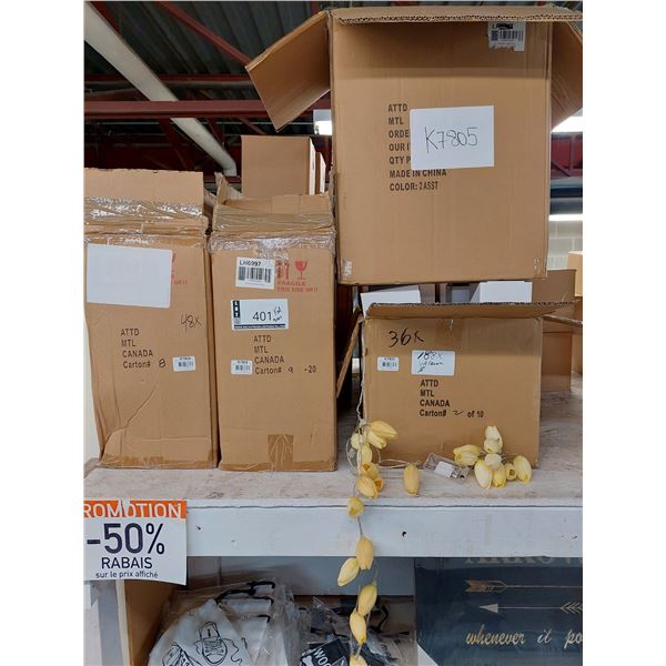 LOT DE 188 GUIRNANDE LED TULIPES (VALEUR DÉTAIL: 500+$)