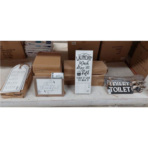 LOT DE 40+ DÉCORATION MURALES DIVERS (VALEUR DÉTAIL: 500+$)