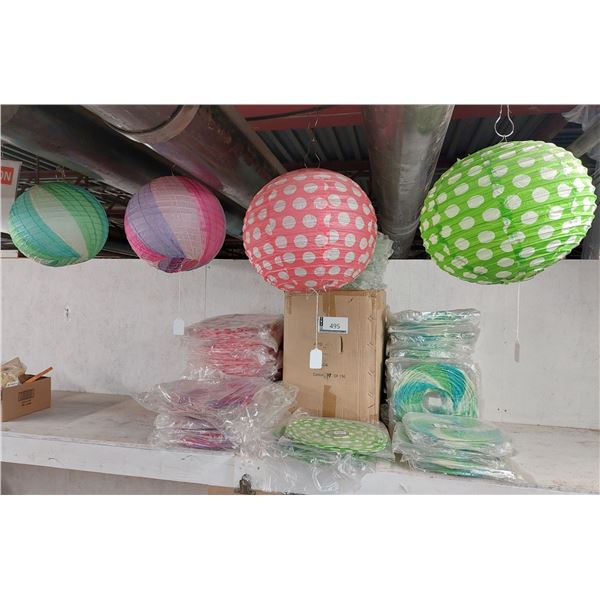 LOT DE 40+ LANTERRES PAPIER ASS.