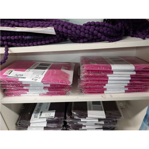 LOT DE 18 RIDEAUX COULEUR ROSE (VALEUR DE 190+$)