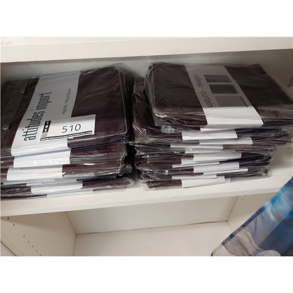 LOT DE 25 RIDEAUX COULEUR PRUNE (VALEUR DE 250+$)