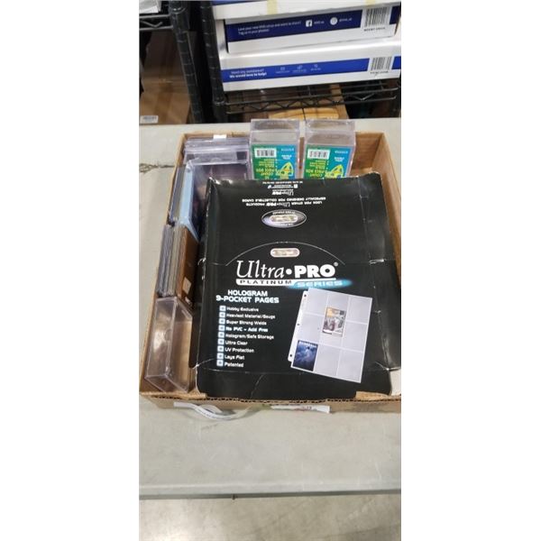ULTRA PRO 9 POCKET PAGES, CLEAR PROTECTIVE CARD SLEEVES ETC.