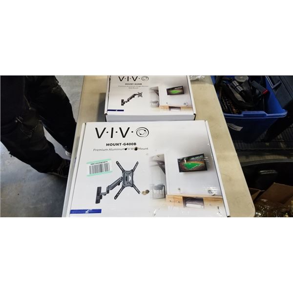 VIVO PREMIUM ALUMINUM TV WALL MOUNT AND SINGLE ARM MONITOR WALL MOUNT