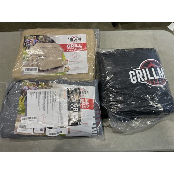 3 GRILLMAN BBQ COVERS