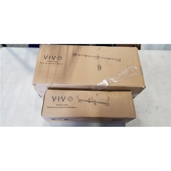 2 VIVO CLAMP ON MONITOR MOUNTS