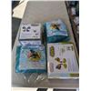 Image 1 : 2 NEW POOL RACER INFLATABLES WITH WATER WINGS, AND 2 PREXTETX 2 IN 1 CARTOON POLICE AND RACE CAR SET