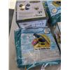 Image 2 : 2 NEW POOL RACER INFLATABLES WITH WATER WINGS, AND 2 PREXTETX 2 IN 1 CARTOON POLICE AND RACE CAR SET