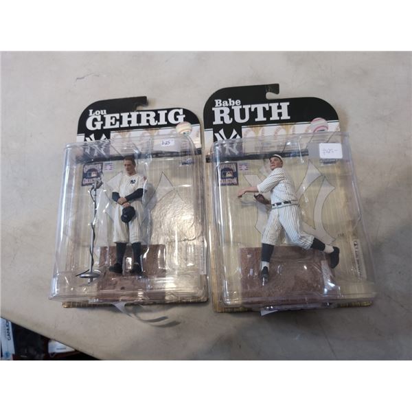 MCFARLANE FIGURES BABE RUTH AND LOU GEHRIG
