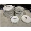 Image 1 : 2 BRAND NEW WHITE METAL 2PC COMPOST BINS WITH LIDS