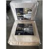 Image 1 : 2 NEW  KINGSIZE 4PC LUXURY SATIN SHEET SETS, CHAMPAGNE AND TAUPE