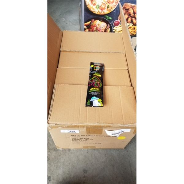 NEW CASE OF GLOW EYELGASSES, YELLOW, APPROX 288 PER CASE