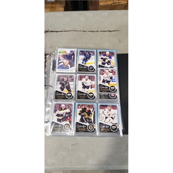 BINDER OF ASSORTED HOCKEY CARDS, 1990-2018, APPROX. 540 CARDS
