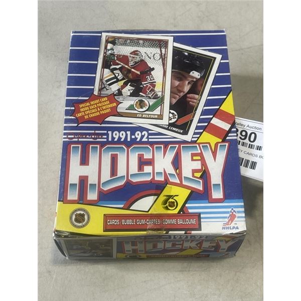 1991-92 O-PEE-CHEE HOCKEY CARDS BOX OF SEALED PACKS