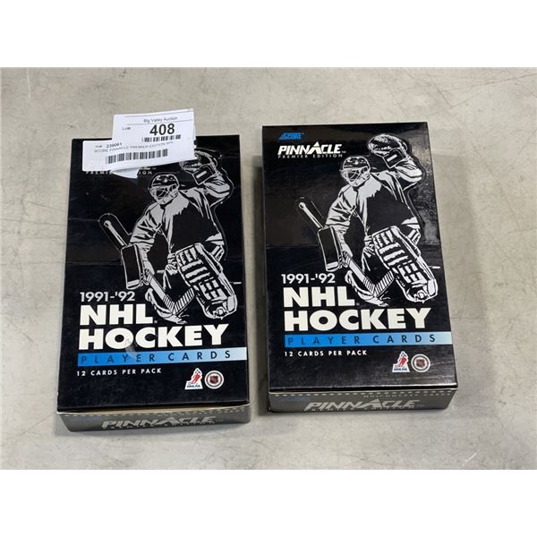 SCORE PINNACLE PREMIER EDITION NHL HOCKEY CARDS, TWO BOXES OF SEALED PACKS