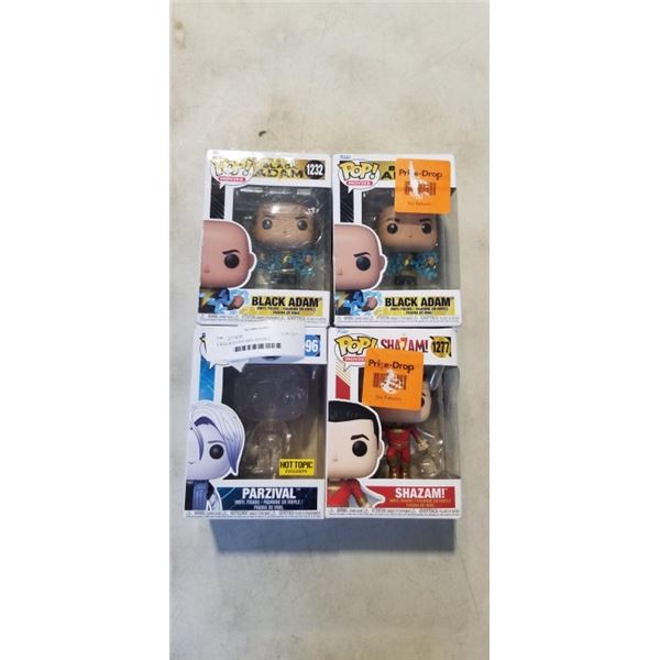4 ASSORTED POP VINYL FIGURES
