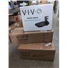 Image 1 : DUAL ULTRAWIDE VERTICLE MONITOR DESK MOUNT, POLE MOUNT TILTING KEYBOARD TRAY AND CLAMP ON MOUSE PAD