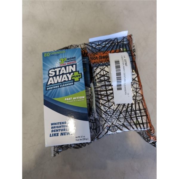 4 NEW STAIN AWAY DENTURE CLEANSERS