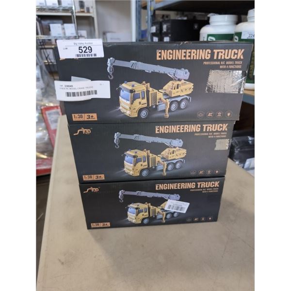 3 NEW RC MODEL CRANE TRUCKS