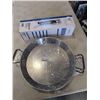Image 1 : 2 NEW 13.5 INCH CARBON STEEL PANS AND NEW ICO 1L WHIPPED CREAM DISPENSER