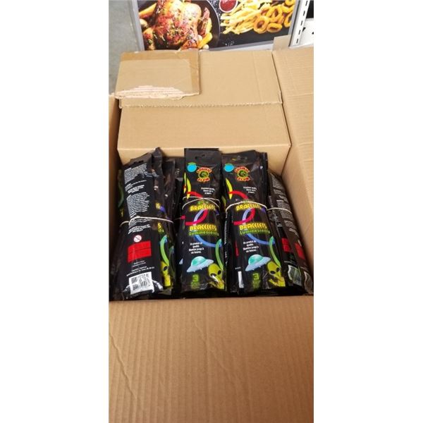 NEW CASE OF 8" GLOW BRACELET'S, BLUE, APPROX 288 3-PACKS, 864 TOTAL