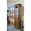 Image 1 : CANADIAN MADE, 2 PIECE SOLID OAK HUTCH AND BUFFET. ANGLE FRONT