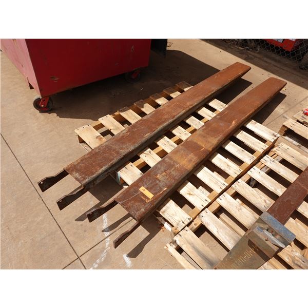 Pair Forklift Extensions 8ft Long