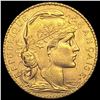 1913 French 20 Francs Rooster Coin CHOICE BU