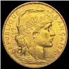 1901 France 20 Francs Rooster CHOICE BU