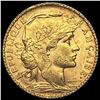 1912 French 20 Francs Rooster Coin CHOICE BU