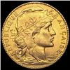 1914 French 20 Francs Rooster Coin CHOICE BU