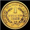 Image 2 : 1853 Liberty Head Gold Dollar CLOSELY UNCIRCULATED