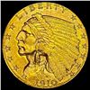 Image 1 : 1910 Indian Head $2.50 Gold Quarter Eagl CLOSELY UNCIRCULATED