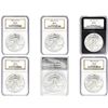 1986-1989 American Silver Eagle Set [6 Coins] NGC/ANACS MS69